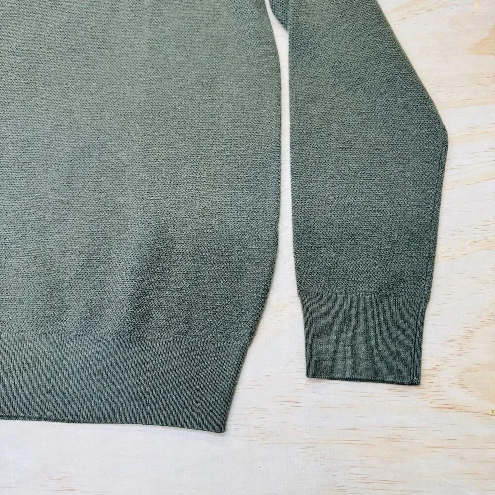 NEW RLX Ralph Lauren 100% Cashmere Crewneck Olive Green Sweater MD